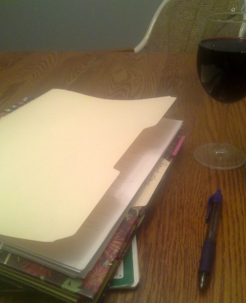 Wine and song ... er, outlining